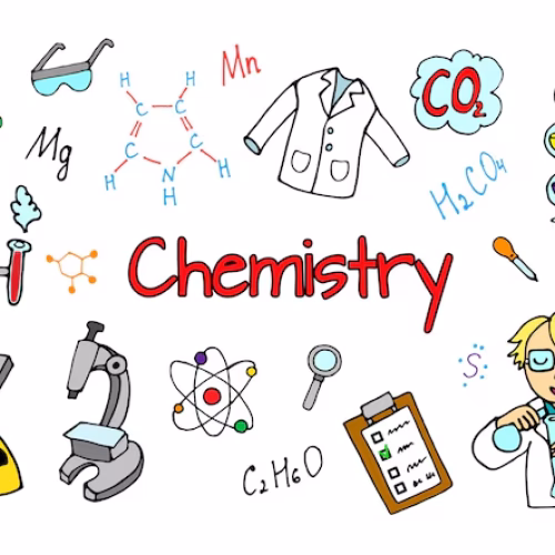 chemistry-cartoon-icons-set-chalkboard-with-elements-formulas-atom-testtube_490886-81